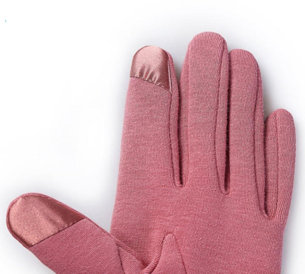Floral Silver Rhinestones Wrist Gloves