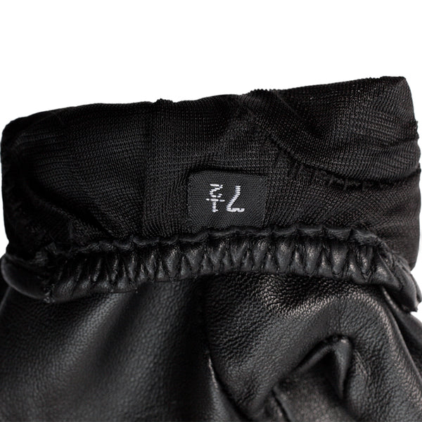 Black Leather Bow Tie Wrist Gloves