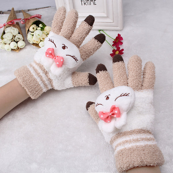 Cute Cartoon Character Stretchable Gloves