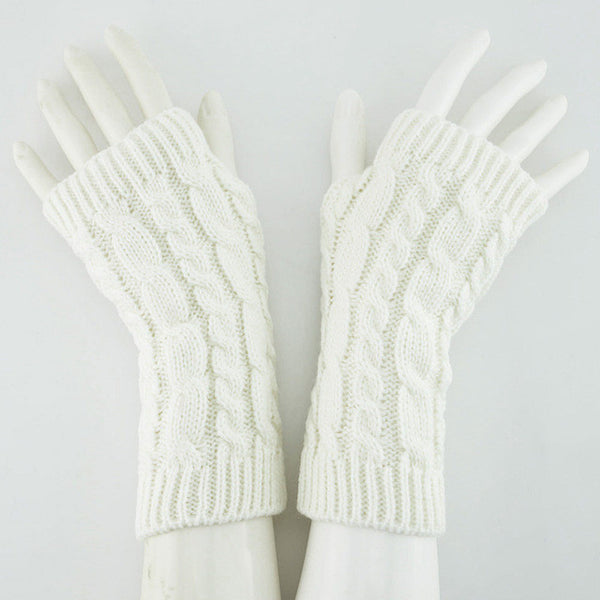 Cashmere Fingerless Warmer Wrist Gloves